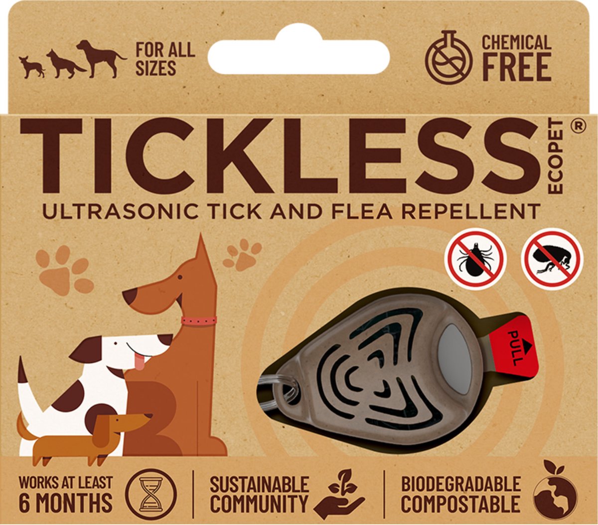 Tickless Eco tick and flea repellent for dogs and cats brown