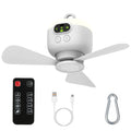 2 In 1 Portable Camping Fan with LED