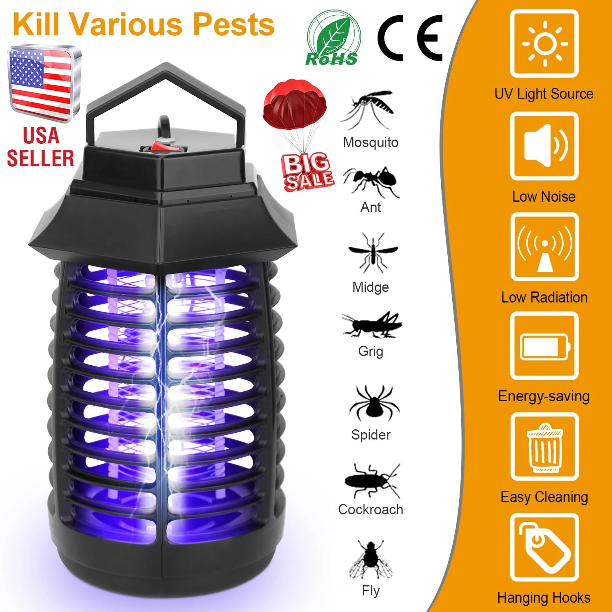 Bug Zapper Electric UV Mosquito Killer Lamp