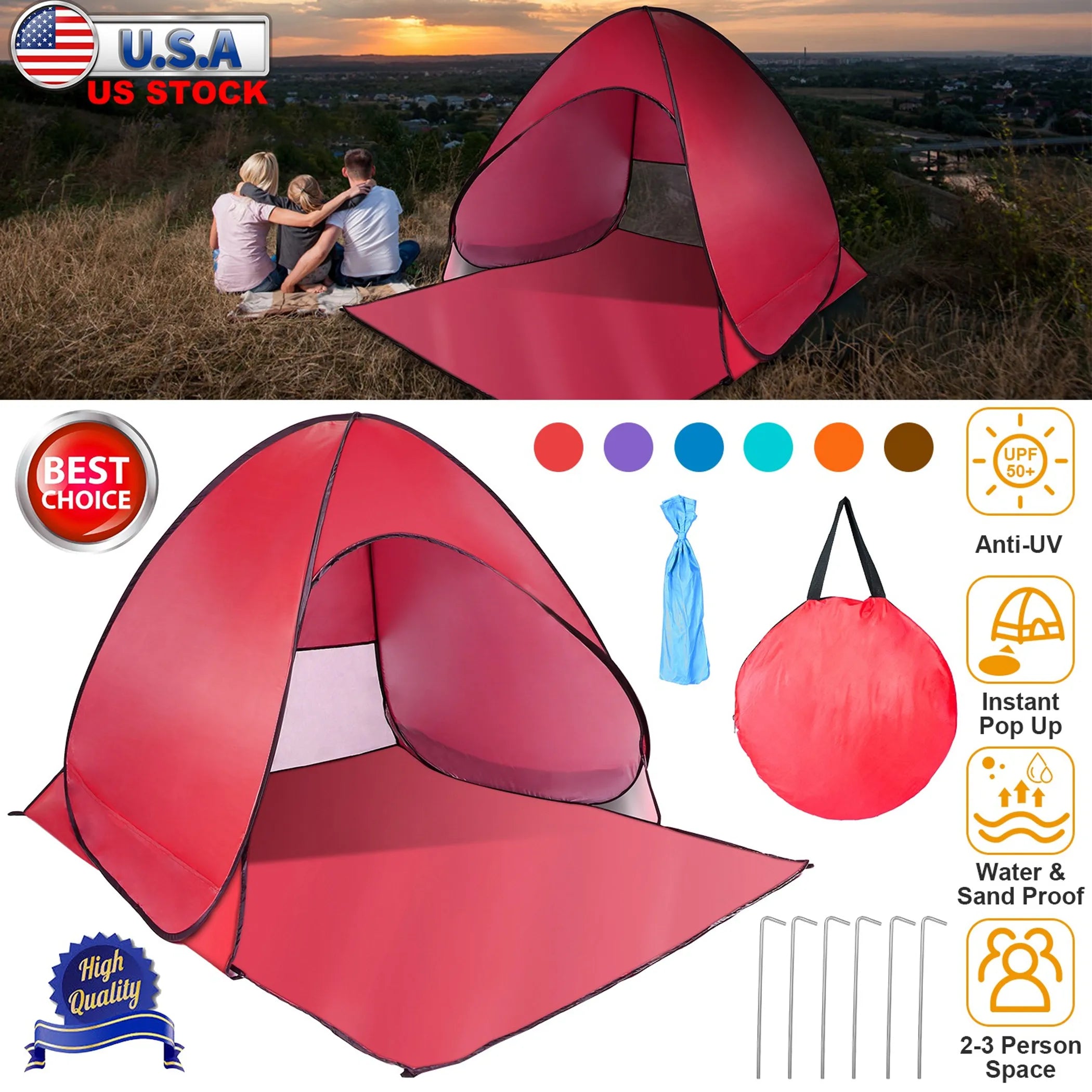 Pop Up Beach Tent Sun Shade