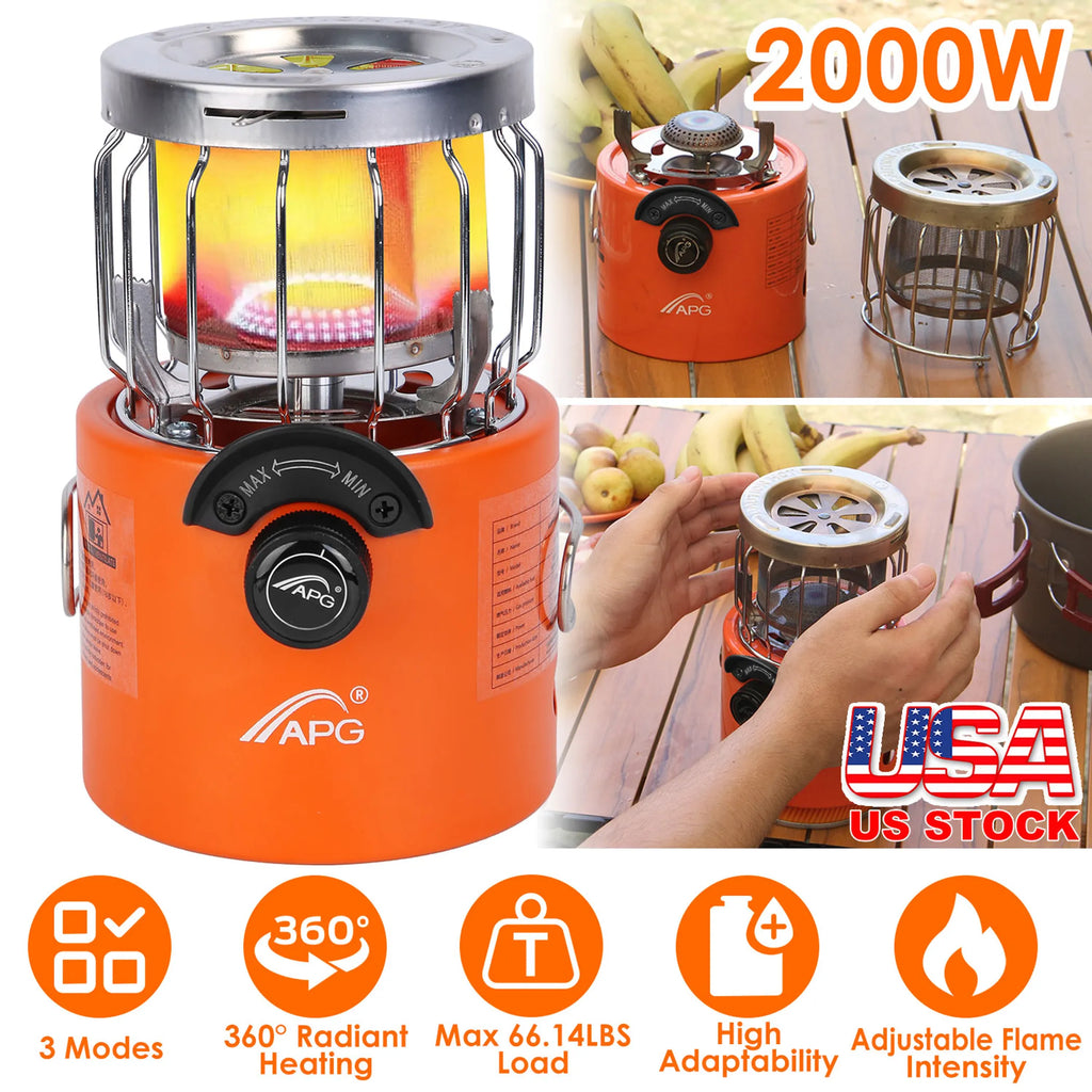 2000W 2 In 1 Camping Stove Tent
